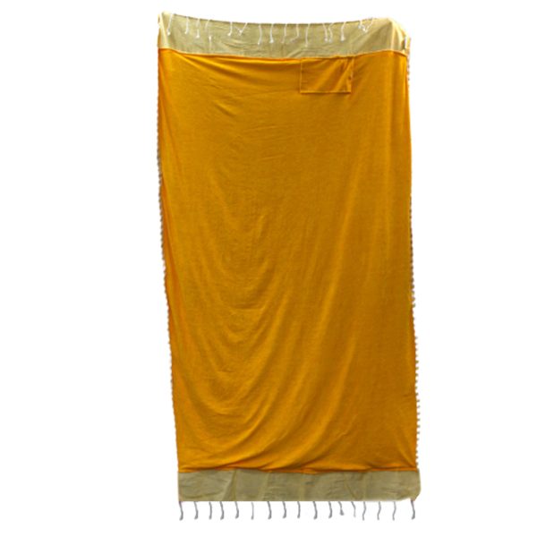 Cotton Pareo Towel - 100x180 cm - Sunny Yellow - Image 7