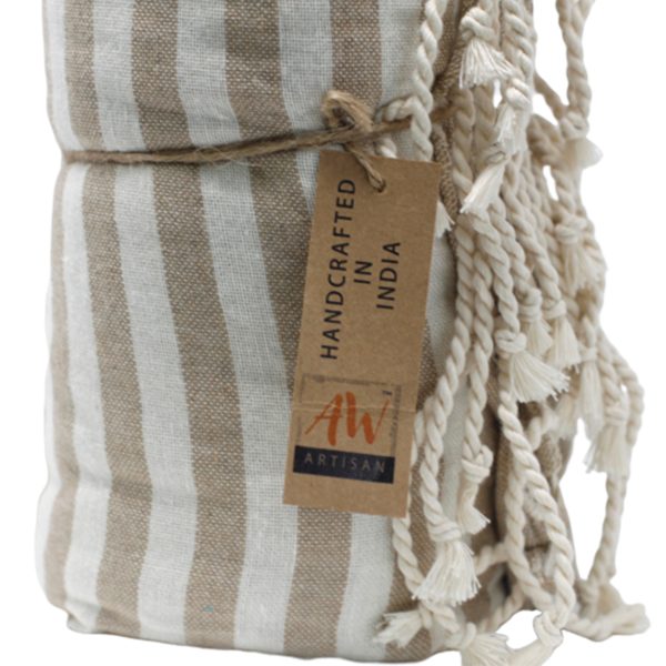 Cotton Pareo Towel - 100x180 cm - Warm Sand - Image 4