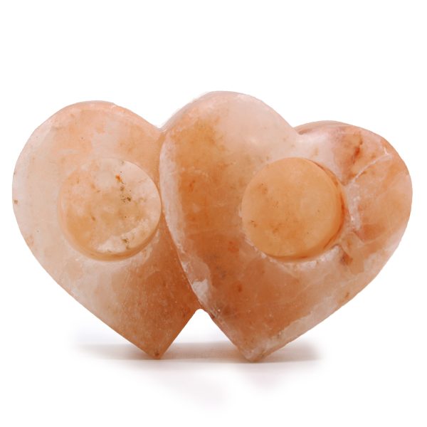 Double Heart Salt Candle Holder 1Kg - Image 2
