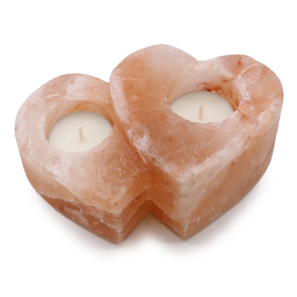 Double Heart Salt Candle Holder 1Kg - Image 3