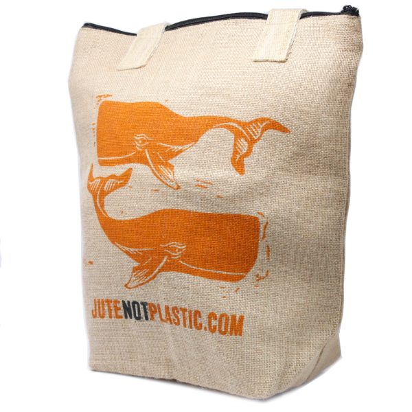 Eco Jute Bag - Two Whales (4 assorted designs)