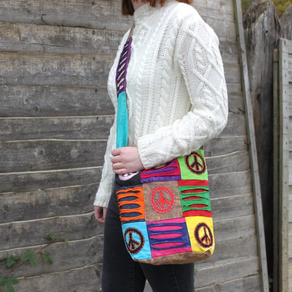 Ethnic Sling Bag - Sand / Peace - Image 2