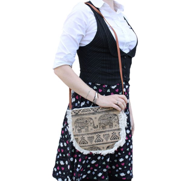 Fab Fringe Bag - Elephant Print - Image 2