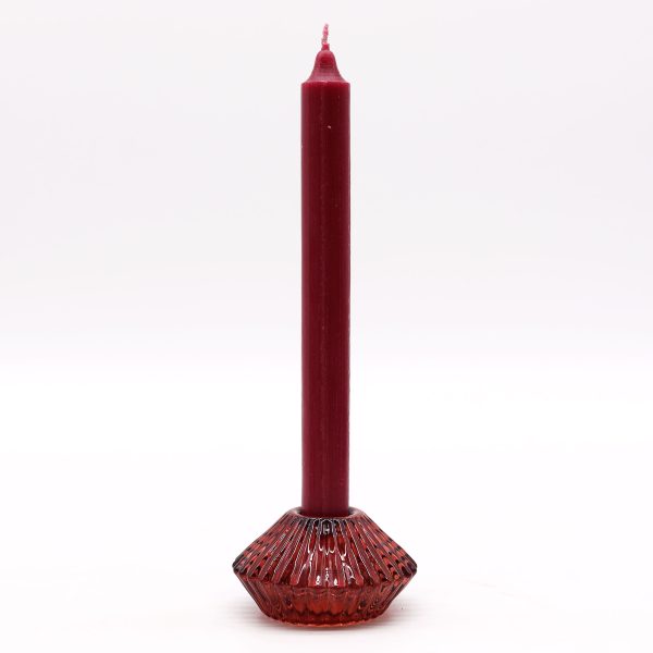 Flower Flip Dinner Candle / Tealight Holder - Vampire Red