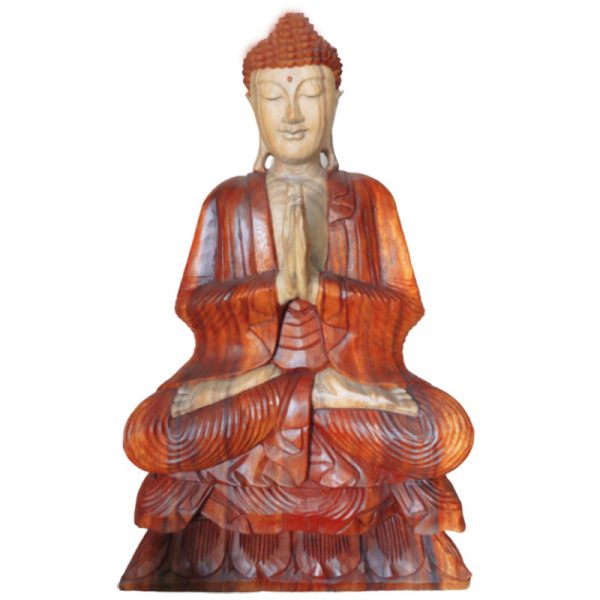 Hand Carved Buddha Statue - 80cm Welcome - Image 11