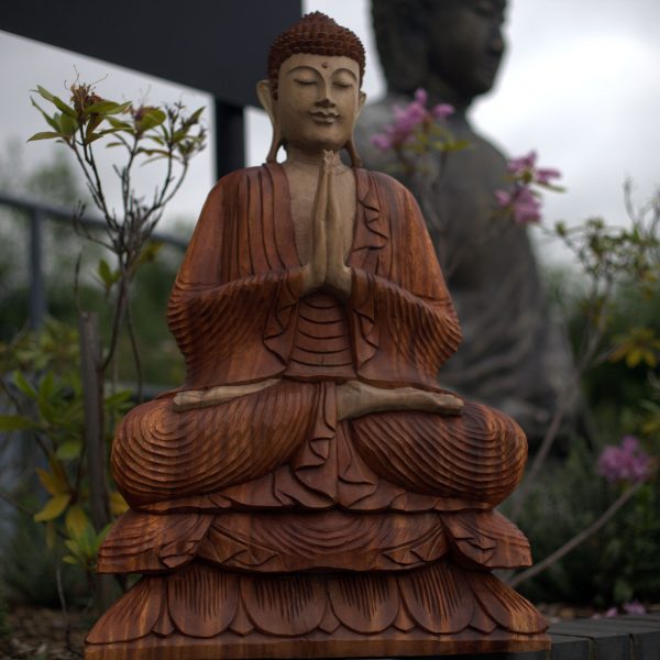 Hand Carved Buddha Statue - 80cm Welcome - Image 8