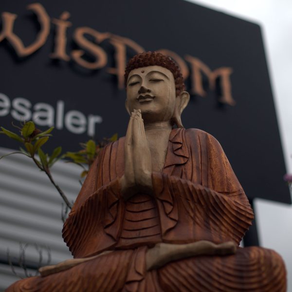 Hand Carved Buddha Statue - 80cm Welcome - Image 9