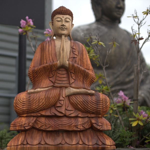 Hand Carved Buddha Statue - 80cm Welcome - Image 10