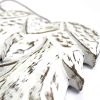 hand carved from sustainable albesia wood and finished in white washed process. Each decoration is distressed by hand giving each piece it's own uniqueness.These pretty angel wings make a lovely gift or home decoration