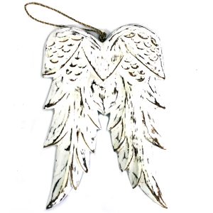 Wholesale Vintage style distressed feather wood angel wings
