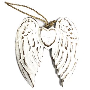 Wholesale Vintage style distressed feather wood angel wings