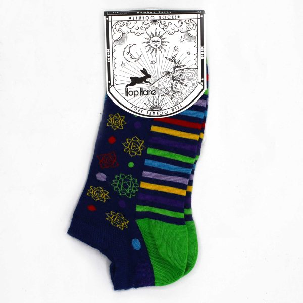 Hop Hare Bamboo Socks Low  - 7 Chakra S/M - Image 3