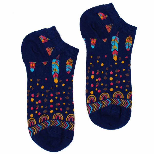 Hop Hare Bamboo Socks Low - Indian Feathers S/M - Image 2