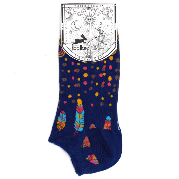 Hop Hare Bamboo Socks Low - Indian Feathers S/M - Image 3