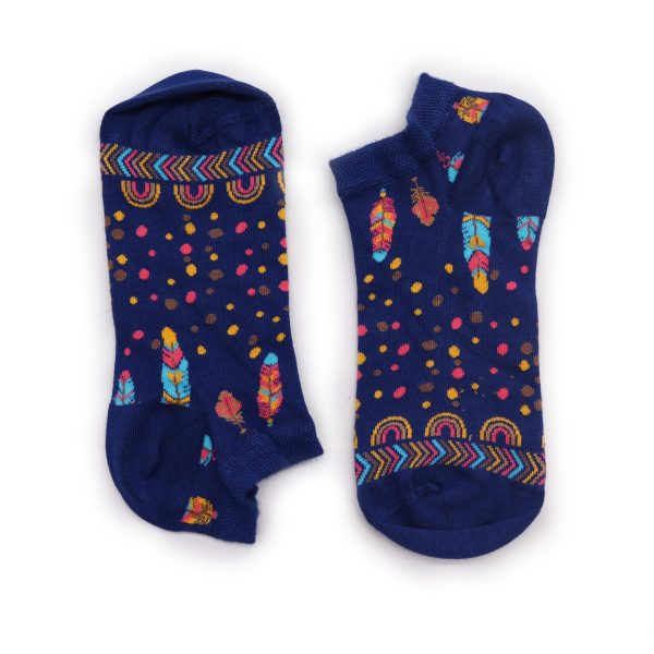 Hop Hare Bamboo Socks Low - Indian Feathers S/M