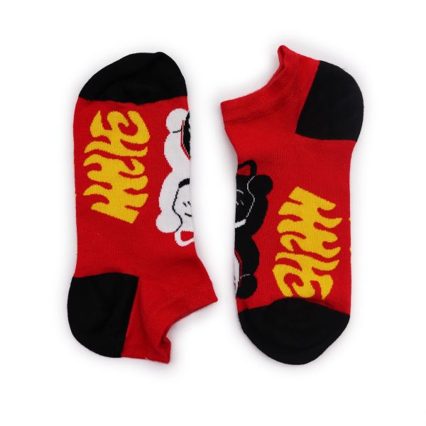 Hop Hare Bamboo Socks Low  - Lucky Cat S/M