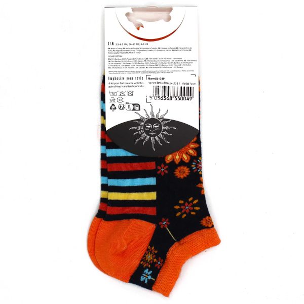 Hop Hare Bamboo Socks Low - Mandala Flowers S/M - Image 4