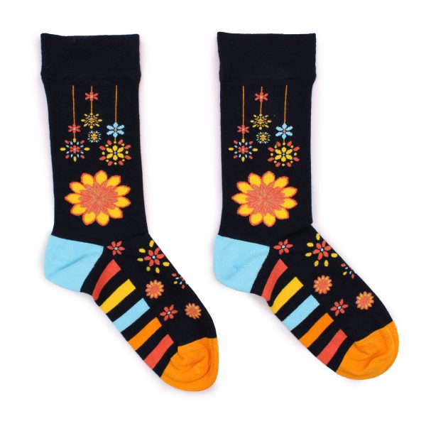 Hop Hare Bamboo Socks - Mandala Flowers S/M - Image 2