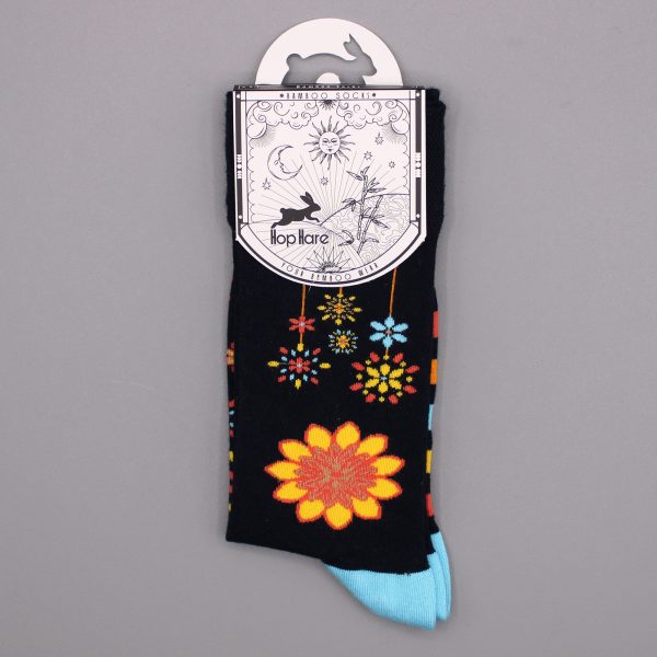 Hop Hare Bamboo Socks - Mandala Flowers S/M - Image 3