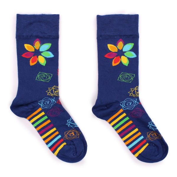 Hop Hare Bamboo Socks - Rainbow Chakra S/M - Image 2