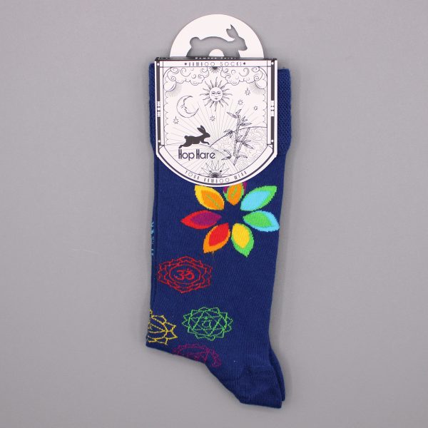 Hop Hare Bamboo Socks - Rainbow Chakra S/M - Image 3