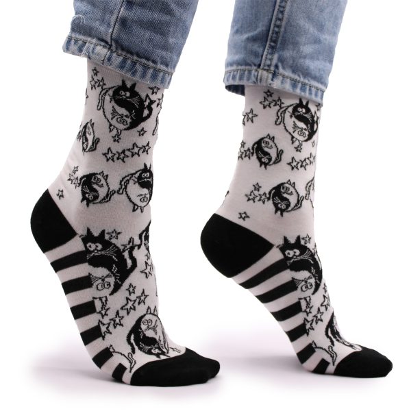 Hop Hare Bamboo Socks - Ying Yang S/M