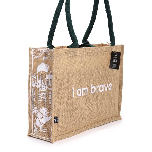 Hop Hare Jute Big Bag - I am Brave - Image 9
