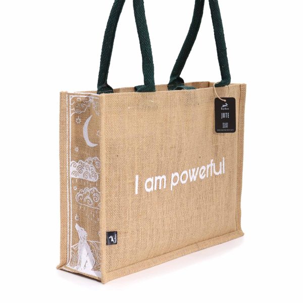 Hop Hare Jute Big Bag - I am Powerful - Image 7