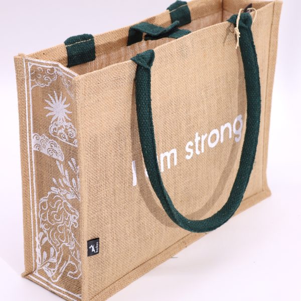 Hop Hare Jute Big Bag - I am Strong - Image 3
