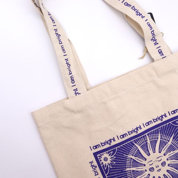 Hop Hare Tote Bag - I am Bright -  Cotton Canvas - Image 2
