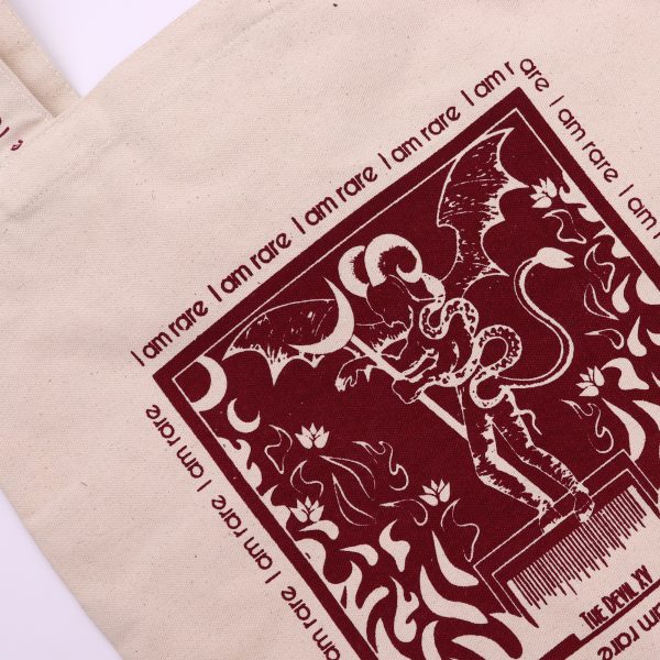 Hop Hare Tote Bag - I am Rare - Cotton Canvas - Image 2