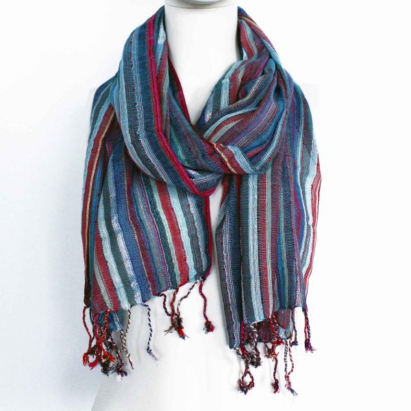 Indian Boho Scarves - 56x183cm - Random Blues - Image 2
