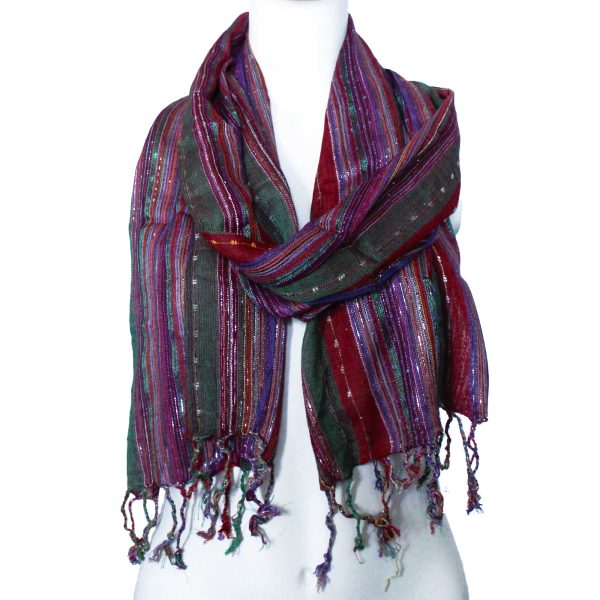 Indian Boho Scarves - 56x183cm - Random Greens - Image 2