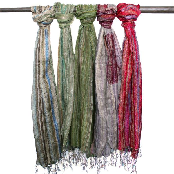 Indian Boho Scarves - 56x183cm - Random Greens