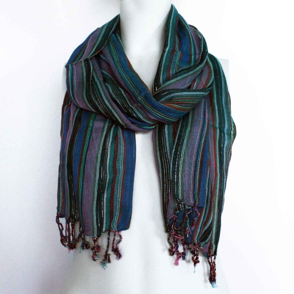 Indian Boho Scarves -56x183cm - Random Purples - Image 2