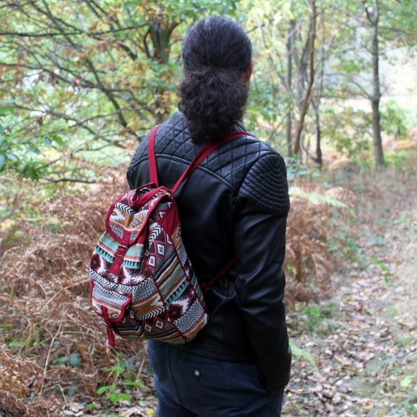 Jacquard Bag - Chocolate Backpack - Image 2