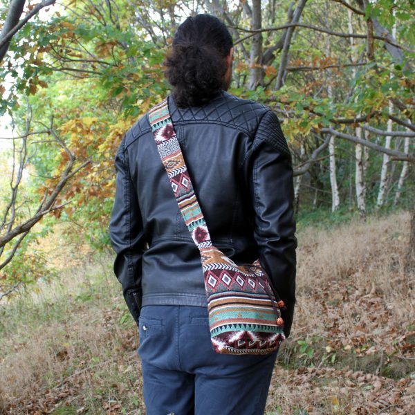 Jacquard Bag - Chocolate Sling Bag - Image 2