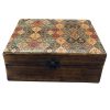 Our Wholesale Large Ceramic Glazed Wood Box - Trad-Pattern is a masterpiece of tradition and craftsmanship