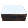 Our elegant Wholesale Large Ceramic Glazed Wood Box - White is a sophisticated storage solution that combines style with functionality. With dimensions of 20x15x7.5cm