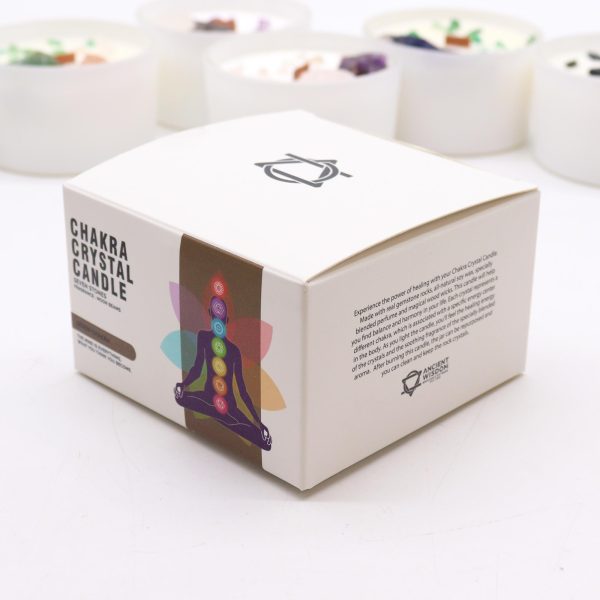 Large Chakra Crystal Candle - Seven Chakras - Image 2