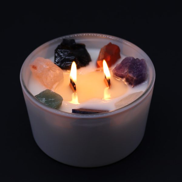 Large Chakra Crystal Candle - Seven Chakras - Image 4