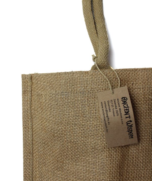 Large Jute Shopping Bag with Bottle holders - Image 2