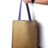 Large Jute Tote Bag - 5 assorted colour handles - Image 4