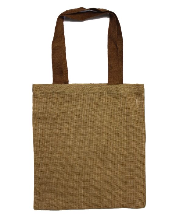 Large Jute Tote Bag - 5 assorted colour handles - Image 5