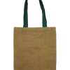 Large Jute Tote Bag - 5 assorted colour handles - Image 7