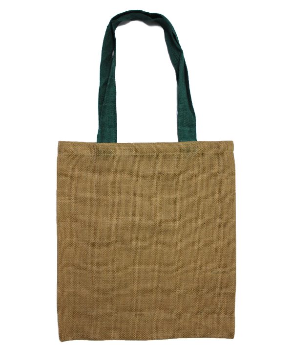 Large Jute Tote Bag - 5 assorted colour handles - Image 7