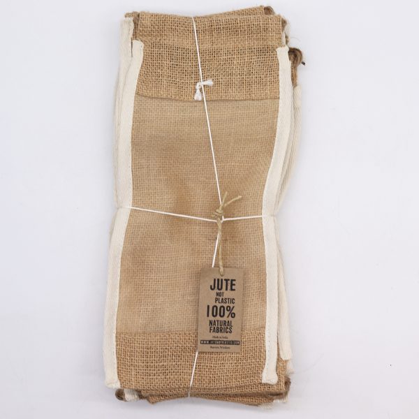 Long Washed Jute Pouch - 35x15cm - Image 4