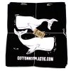 Lrg Black 8oz Cotton Bag 38x42cm - WHALES - WHITE - Image 2