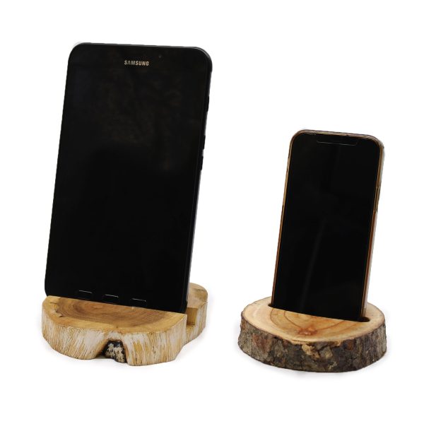 Lrg Gamal Wood Phone Holder - Whitewash - Image 7