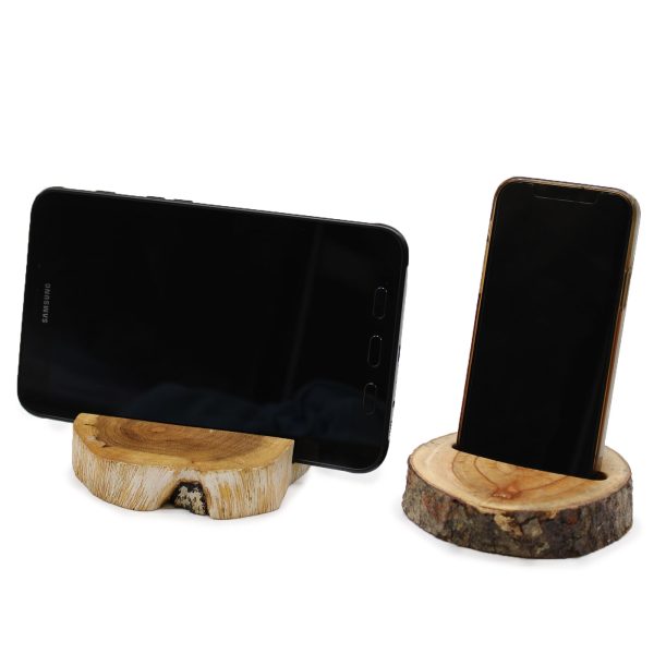 Lrg Gamal Wood Phone Holder - Whitewash - Image 8